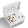 IBSO Women's Quartz Watch Set Crystal Bracelet Necklace Watch Sets Female Jewelry Set Silver Set Watch Valentine's Day Gift